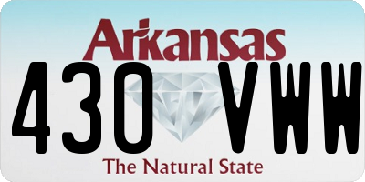 AR license plate 430VWW