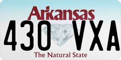 AR license plate 430VXA