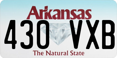 AR license plate 430VXB
