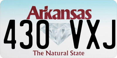 AR license plate 430VXJ