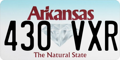AR license plate 430VXR