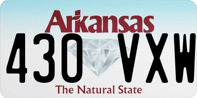 AR license plate 430VXW