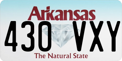 AR license plate 430VXY