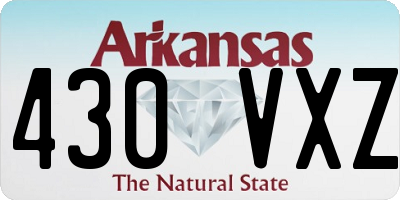 AR license plate 430VXZ