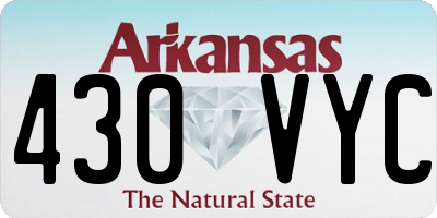 AR license plate 430VYC