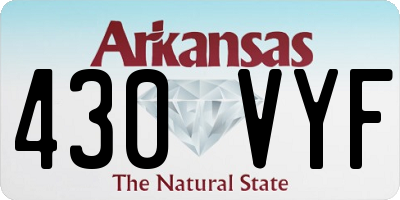 AR license plate 430VYF