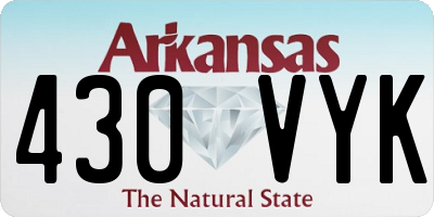AR license plate 430VYK