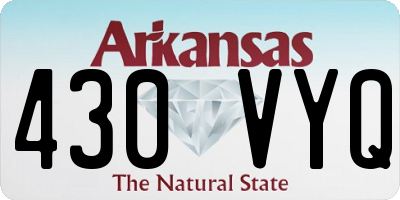 AR license plate 430VYQ