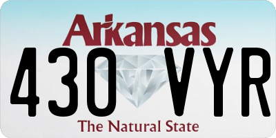 AR license plate 430VYR
