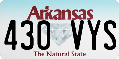 AR license plate 430VYS