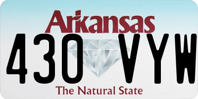 AR license plate 430VYW