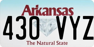 AR license plate 430VYZ