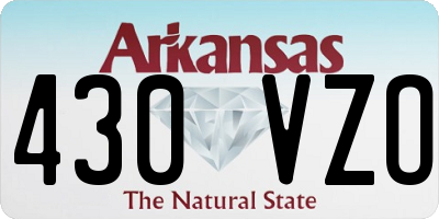 AR license plate 430VZO