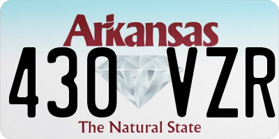 AR license plate 430VZR