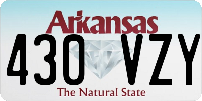 AR license plate 430VZY
