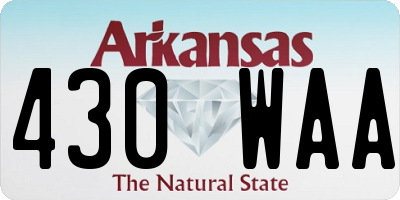 AR license plate 430WAA
