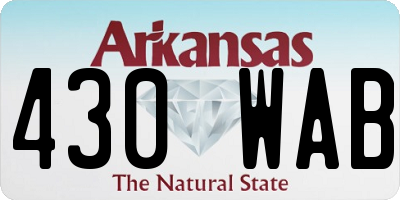 AR license plate 430WAB