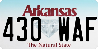 AR license plate 430WAF