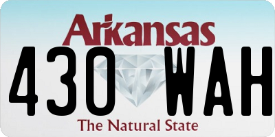 AR license plate 430WAH