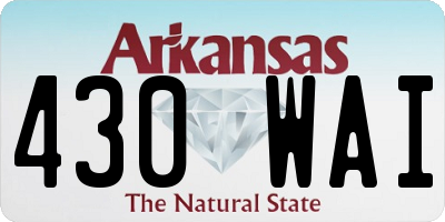 AR license plate 430WAI