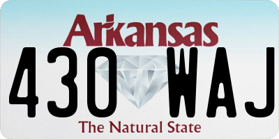 AR license plate 430WAJ