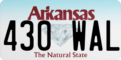 AR license plate 430WAL