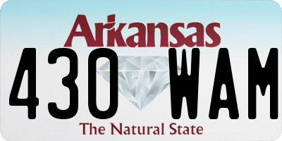 AR license plate 430WAM