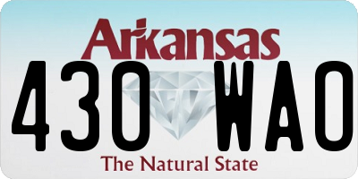 AR license plate 430WAO
