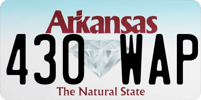 AR license plate 430WAP