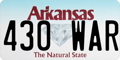 AR license plate 430WAR