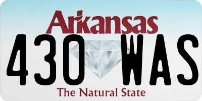AR license plate 430WAS