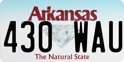 AR license plate 430WAU