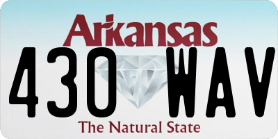AR license plate 430WAV