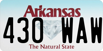 AR license plate 430WAW