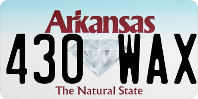AR license plate 430WAX