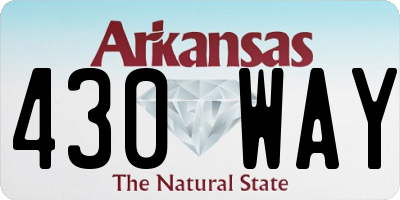 AR license plate 430WAY