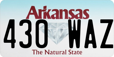 AR license plate 430WAZ