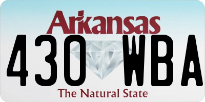 AR license plate 430WBA