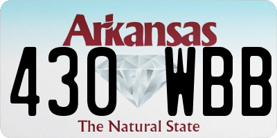 AR license plate 430WBB