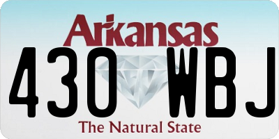 AR license plate 430WBJ