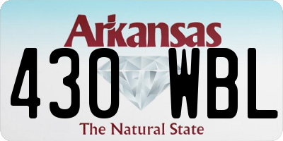 AR license plate 430WBL
