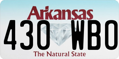 AR license plate 430WBO