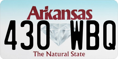 AR license plate 430WBQ