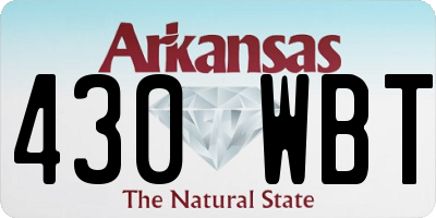 AR license plate 430WBT