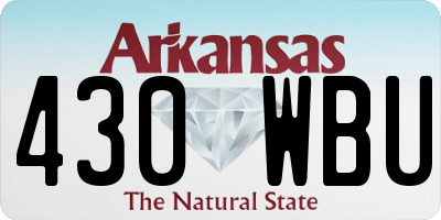 AR license plate 430WBU