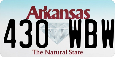 AR license plate 430WBW
