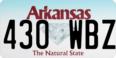 AR license plate 430WBZ