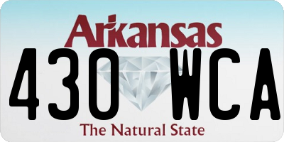 AR license plate 430WCA