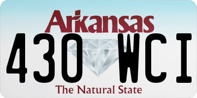 AR license plate 430WCI