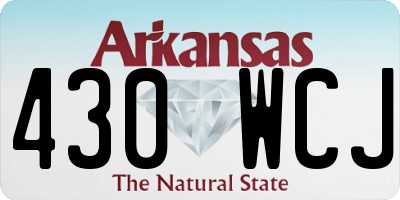 AR license plate 430WCJ